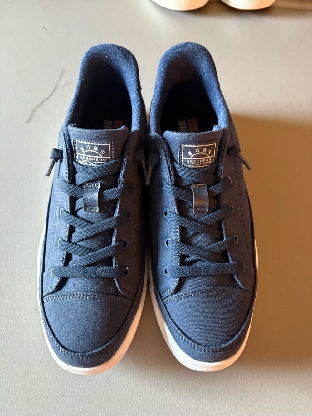 Skechers Women’s Navy Canvas Lace-Up Sneakers